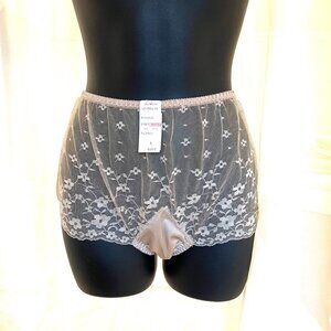 Vintage 50s-60s Lady Marlene Sheer Mushroom Granny Panties Stye 712 Small Nude